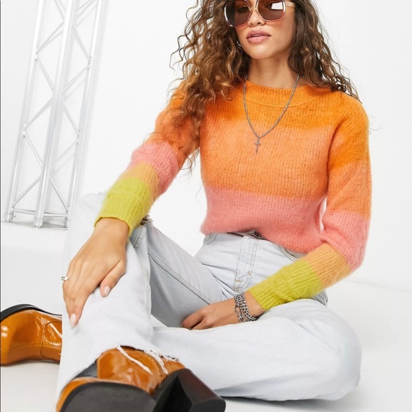 Free People Cozy Wool Blend Sweater in Autumn Sky XS - Picture 4 of 12